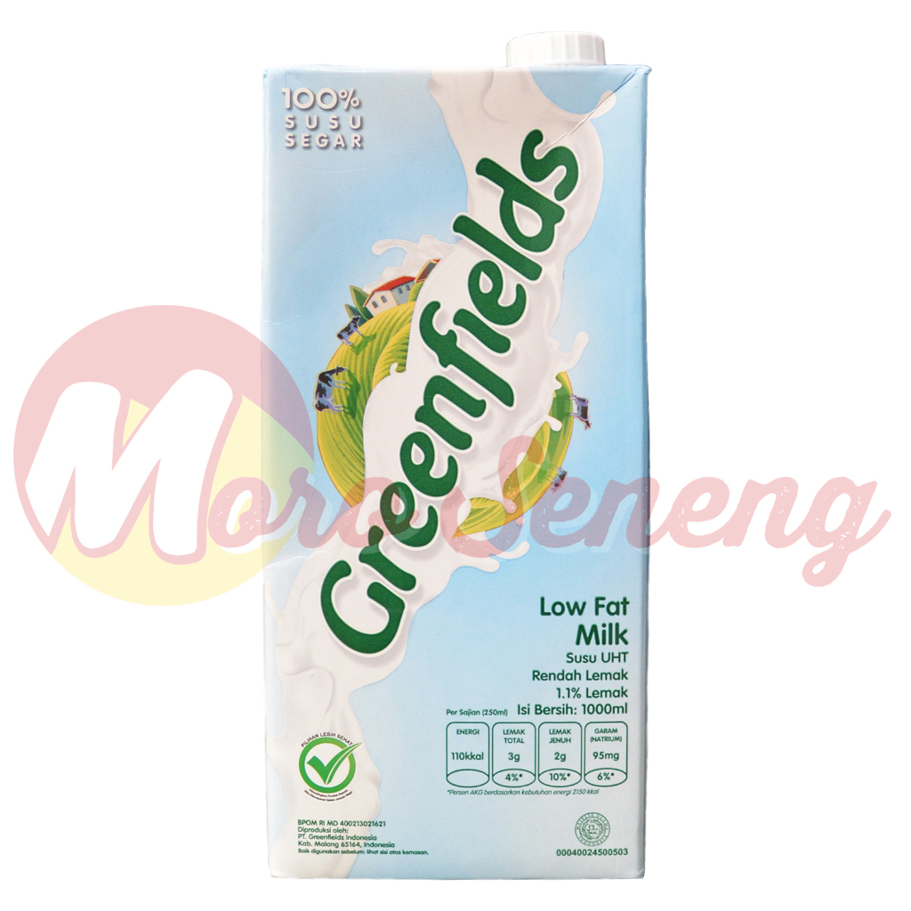 

Susu Cair UHT Greenfields Low Fat Milk 1L Rendah Lemak 1 Liter