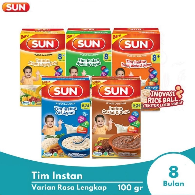 Sun Bubur Lanjutan Tim 8+ / Bubur Lanjutan / Bubur Instan Bayi MPASI