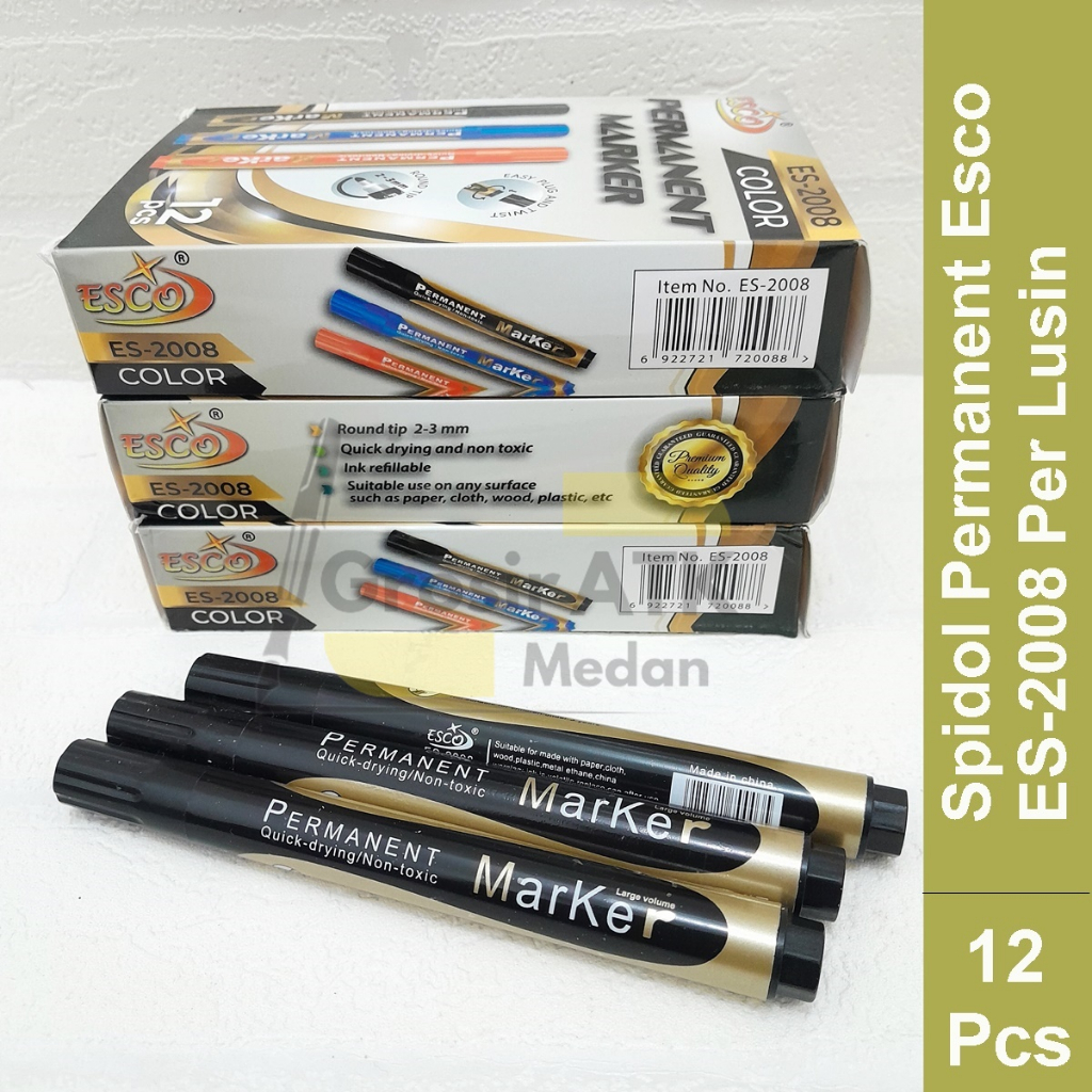 

Spidol PERMANENT ESCO / Permanent Marker / Spidol permanen/Spidol murah