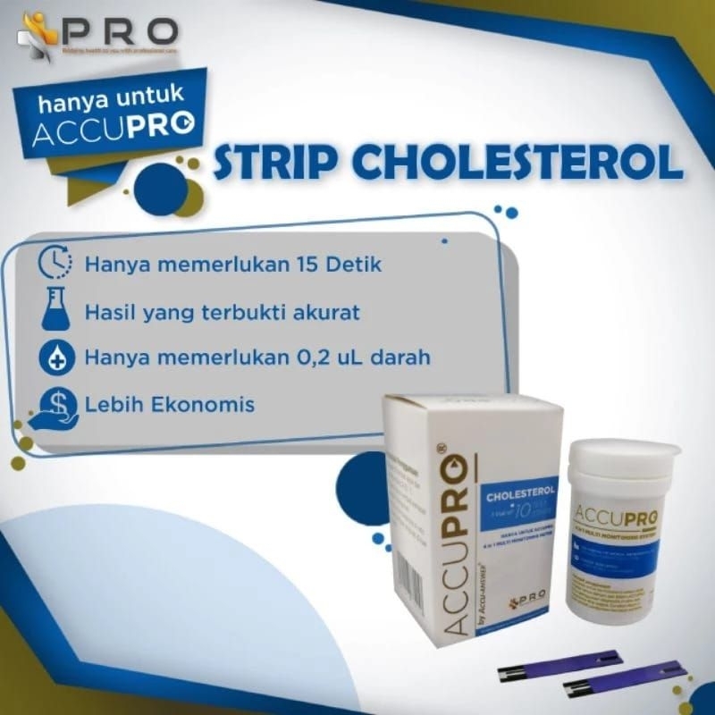 Strip Kolesterol Accupro / Accupro Cholesterol / isi ulang Accupro