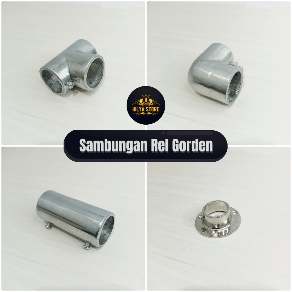Sambungan Rel (L, T, Lurus, Topi) | BRACKET BRAKET TIANG GORDEN | SAMBUNGAN SIKU | SEKAT REL SILVER