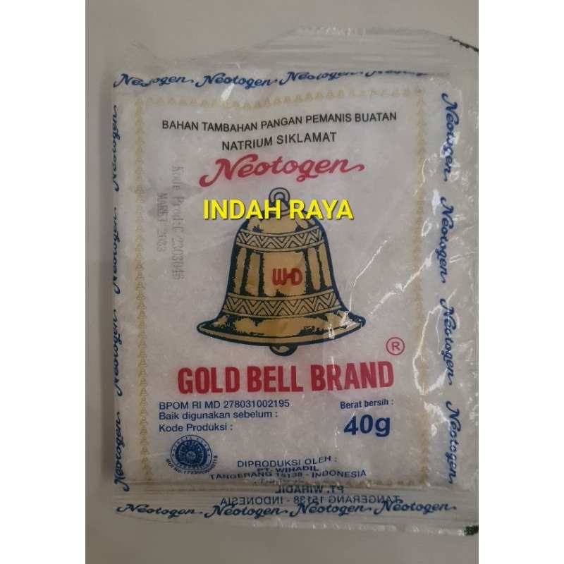 

GOLD BELL BRAND NEOTOGEN/ NATRIUM SIKLAMAT/ pemanis buatan 40g