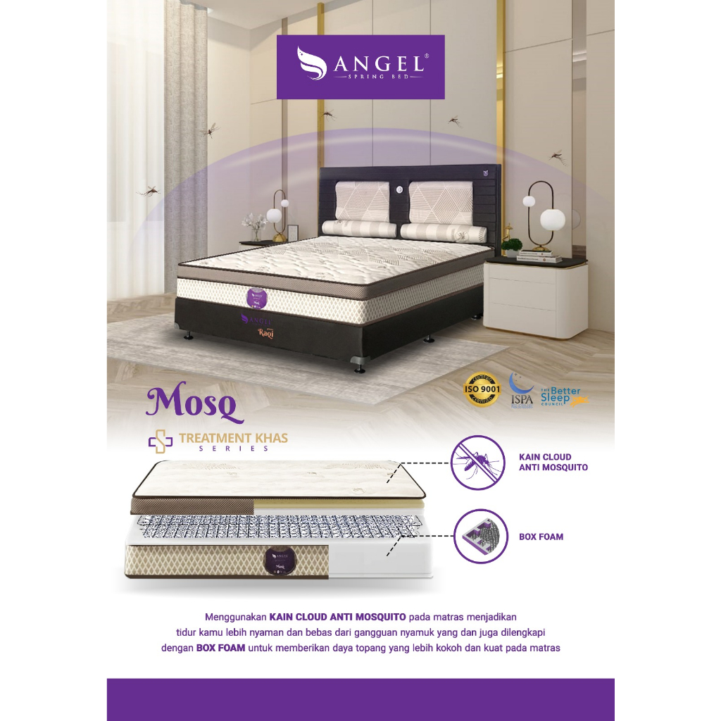 Matras Kasur Springbed ANTI NYAMUK Angel MOSQ