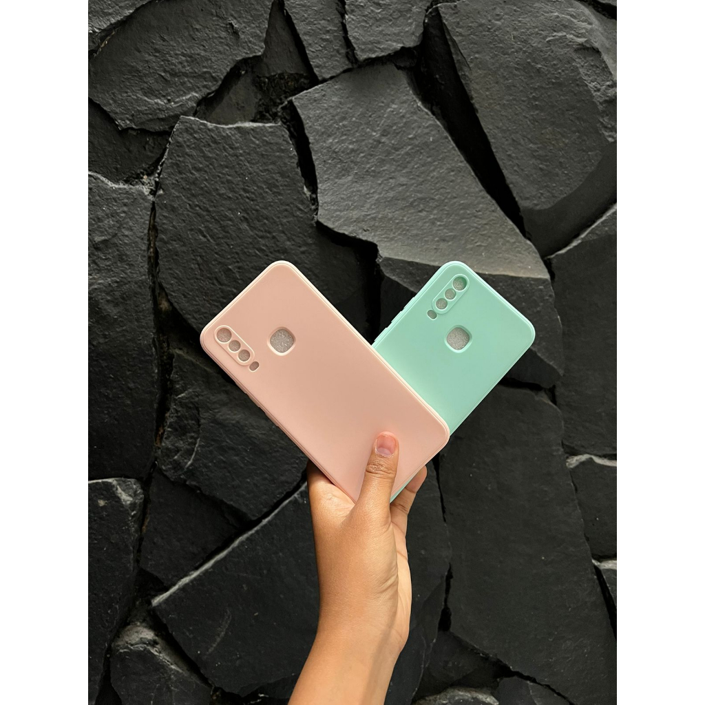 DM-COLLECTION Silikon Case Softcase Hp Polos Letur Camera Protection Vivo Y12 Y16 2020 Y20