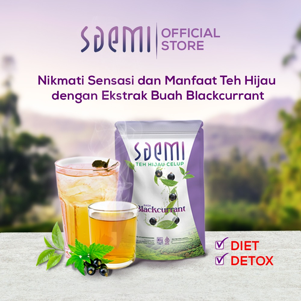 

Teh Hijau Saemi Rasa Blackcurrant Pelangsing Detox Penurun Berat Badan Slimming Tea Saemi