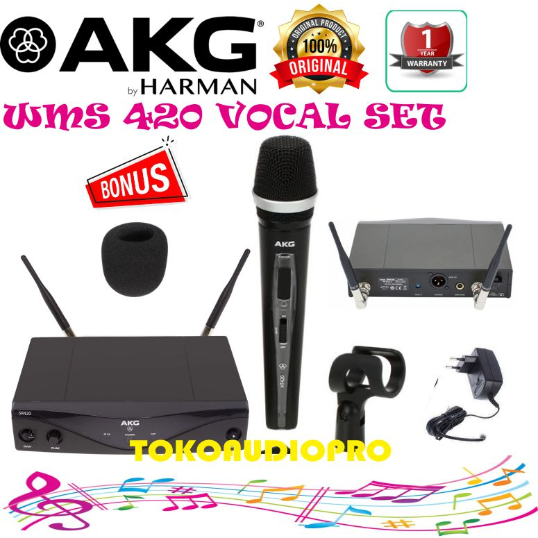 AKG WMS420 Vocal Set Wireless Microphone System Handheld Microphone