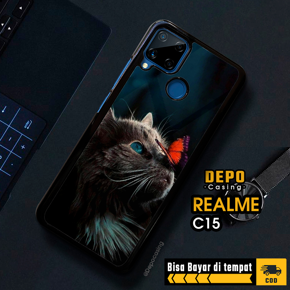 Case Realme C15 Casing Realme C15 Casing Depo Casing [MEOW] Case Glossy Case Aesthetic Custom Case A