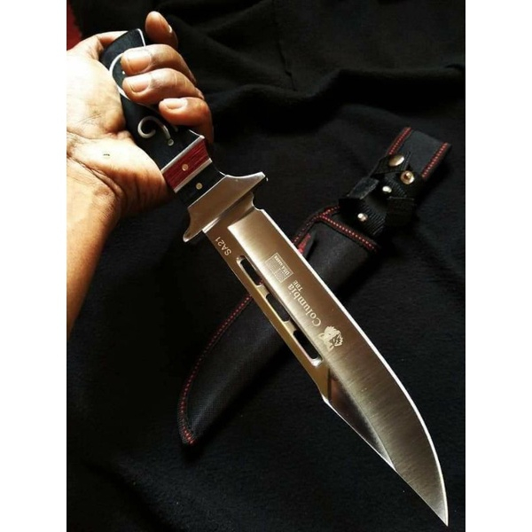 pisau belati pisau survival hunting knife TNI jaga diri fultang super tajam