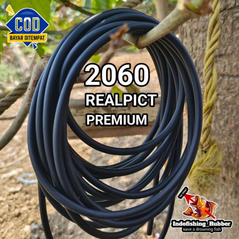 Karet Ketapel Ikan 6mm 2060 Hitam Premium Slingshot Latex Rubber Real Pict