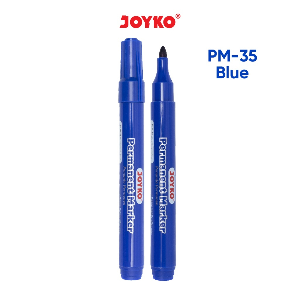

Spidol Permanen Permanent Marker Joyko Blue Biru PM-35