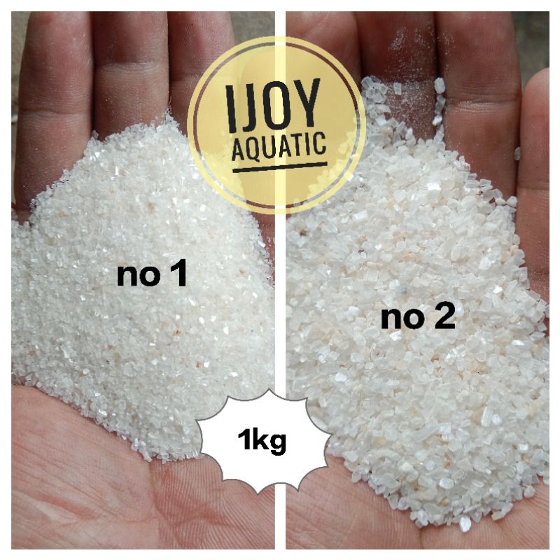 Pasir silika putih halus no 1 & 2 pasir aquascape 1 kg