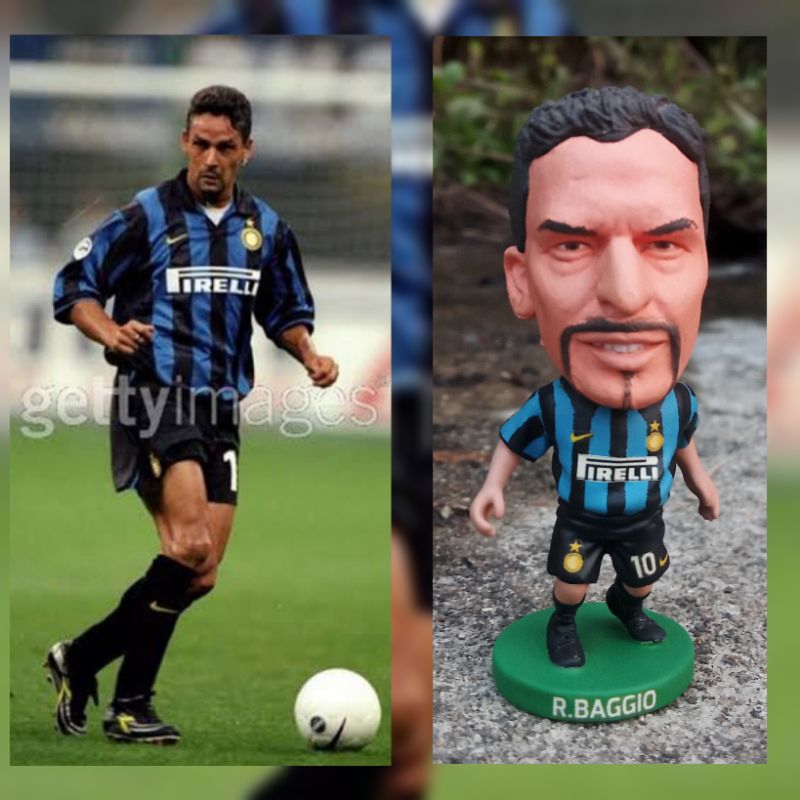 Figure Soccer Custom Repaint Roberto Baggio Inter Milan