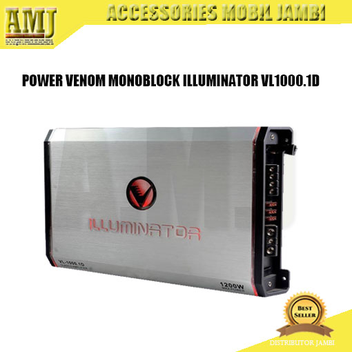 POWER VENOM MONOBLOCK 1 CH ILLUMINATOR VL1000.1D POWER AUDIO MOBIL