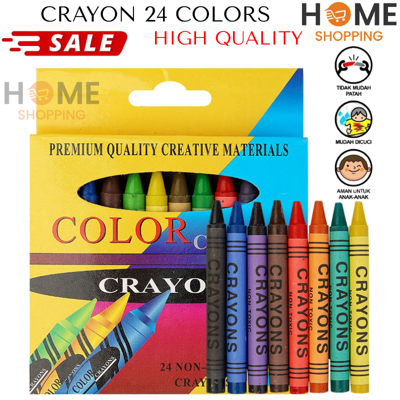 

[HS] CRAYON KRAYON 24 COLORS / PENSIL CRAYON 24 WARNA / PENSIL WARNA 24 WARNA / PENSIL WARNA ANAK