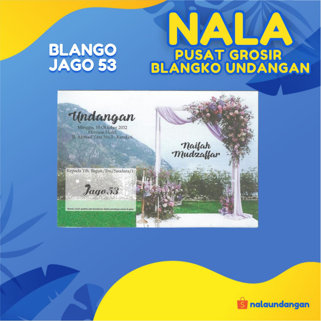 Pusat Grosir | Blangko Undangan Jago 53 | NalaUndangan