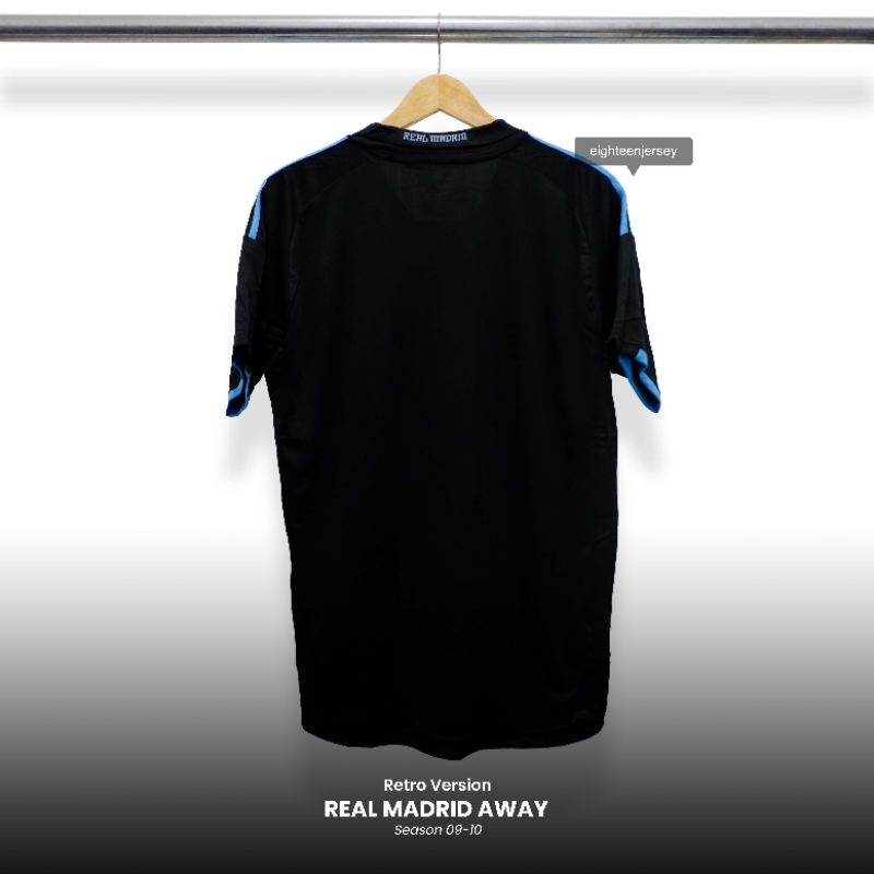 RETRO Madrid Away 2009 2010 Baju Bola Madrid Clasic