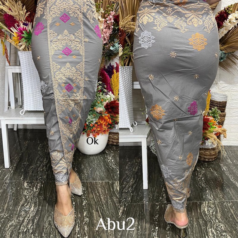 Kamen jadi songket bordir full strait