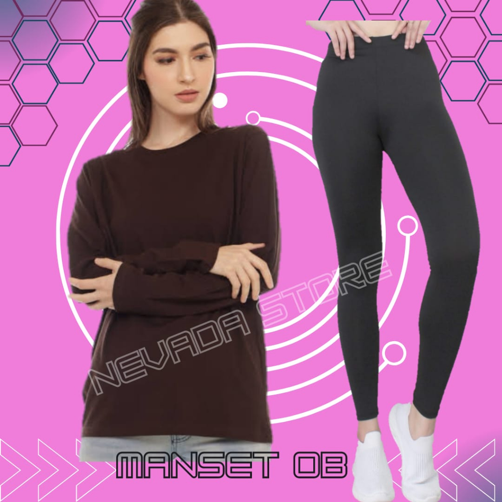 BAJU MANSET KERAH OBLONG PANJANG  BAJU DALAM MANSET WANITA