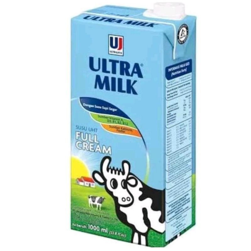 

Susu UHT Ultra Milk 1000ML/ Full cream 1 liter