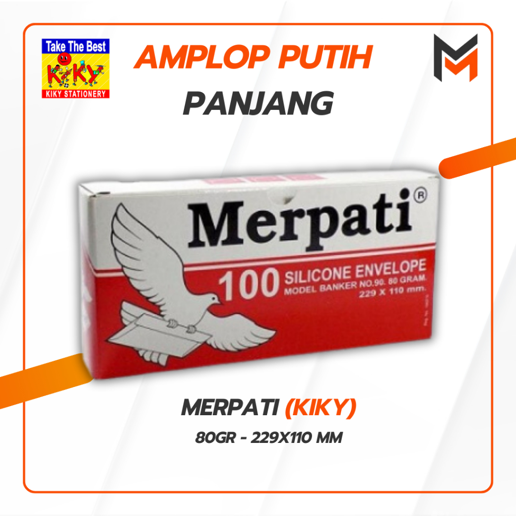 

Amplop Putih Panjang Merpati (Kiky) Ukuran 229x110 mm