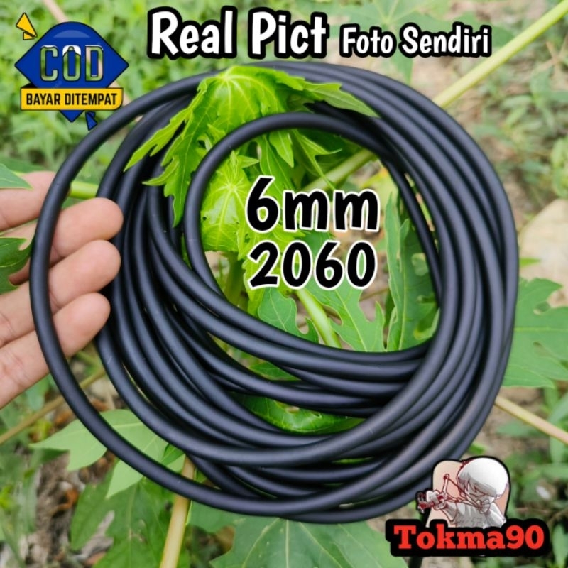 RK Karet Slingshot Ikan 6mm 2060 Hitam Premium