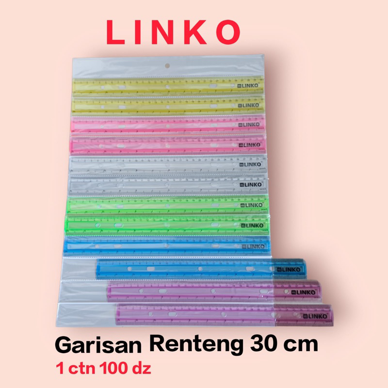 

PENGGARIS 30 cm WARNA - LINKO ( Renteng = 12 pcs )