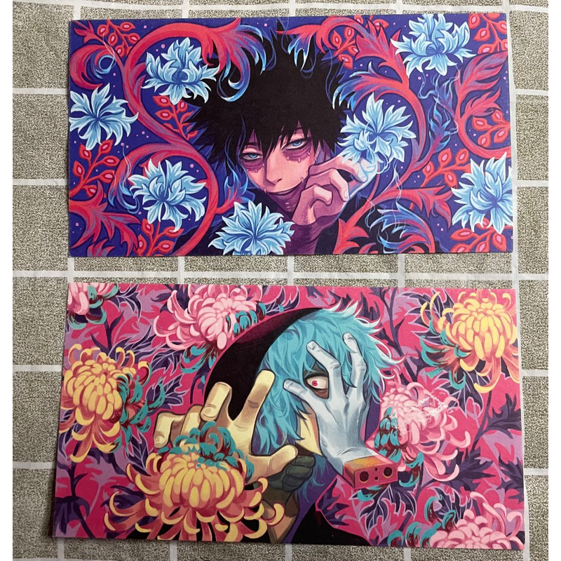 postcard fanmerch my hero academia mha bnha dabi shigaraki tomura