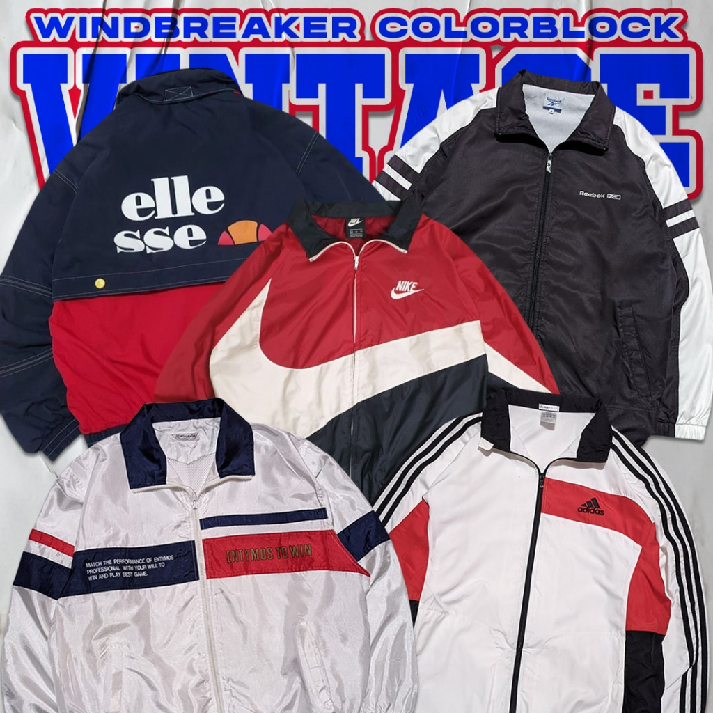 Jaket Murah | Windbreaker Vintage | Colorblock | Tracktop | Jaket Vintage | Jaket Casual | Jacket Br