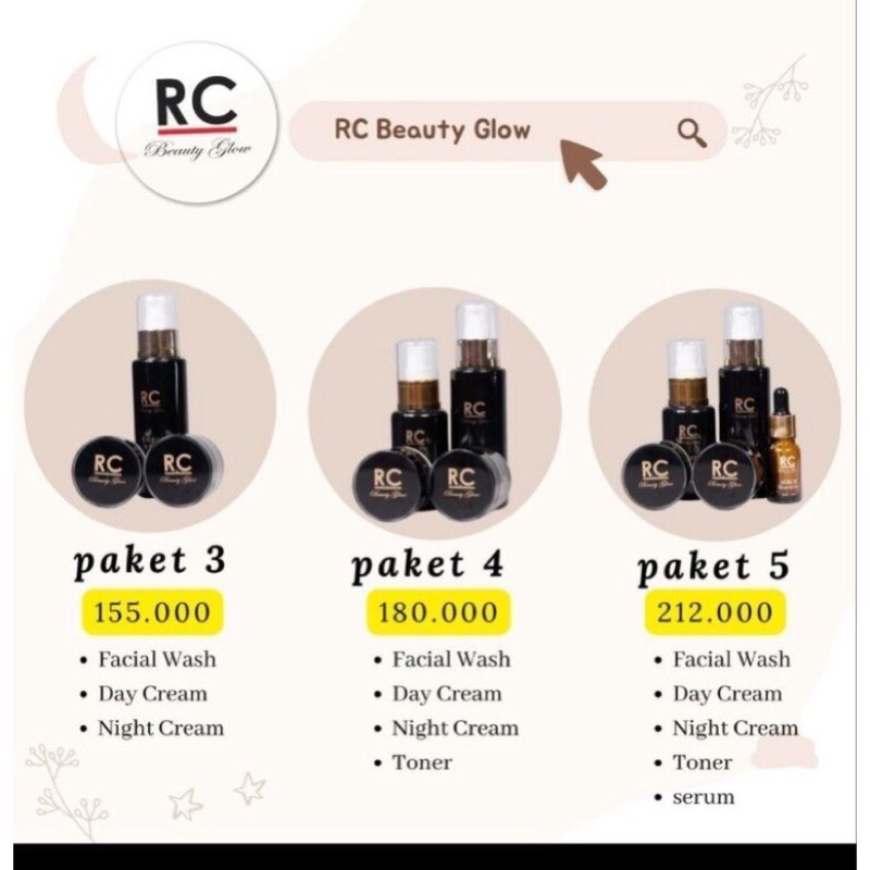 RC BEAUTY GLOW PAKET 4 BPOM ORIGINAL