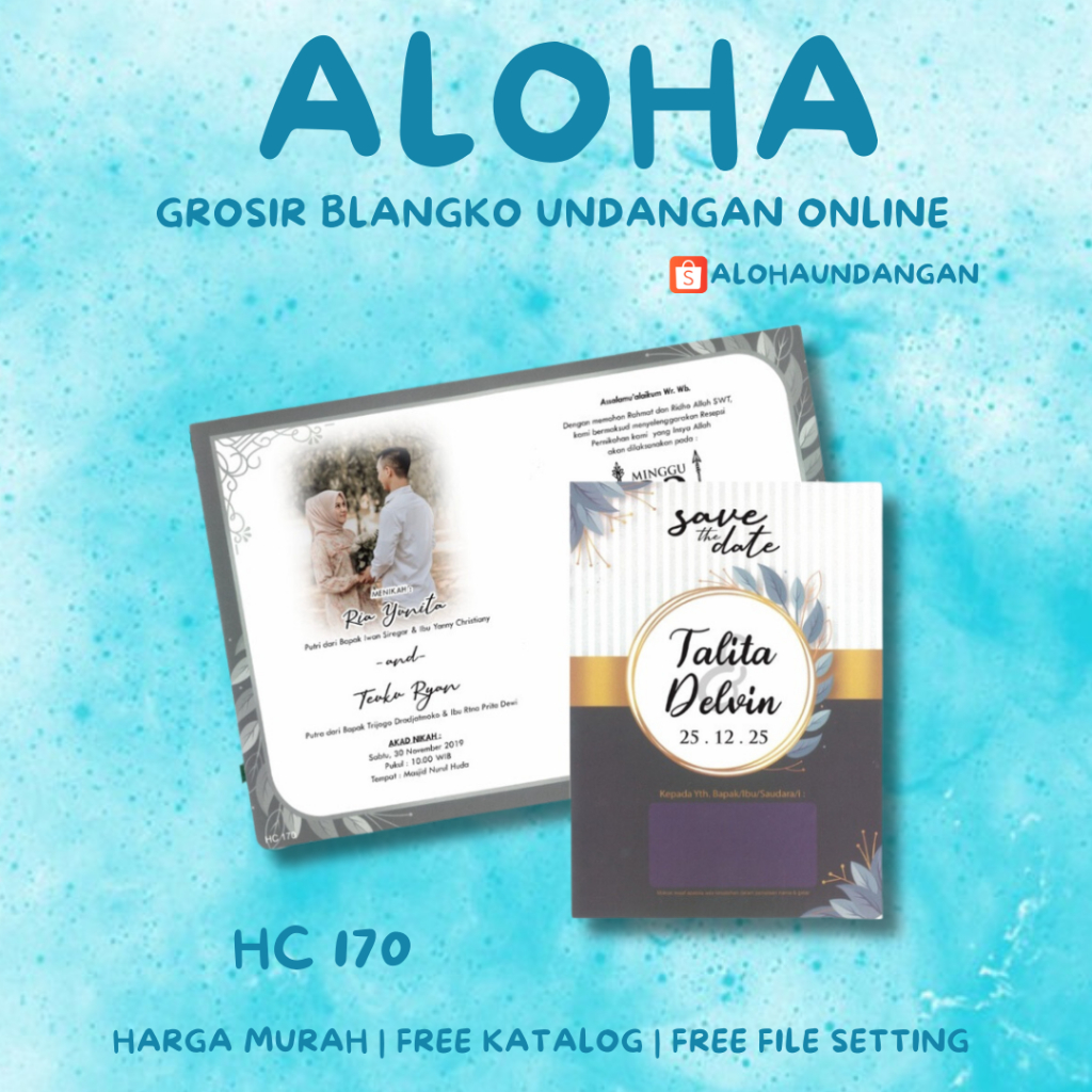 BLANGKO UNDANGAN NIKAH MURAH HC 170 | Aloha Undangan