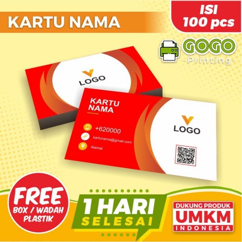

PRINT / CETAK KARTU NAMA - 1 SISI LAMINASI