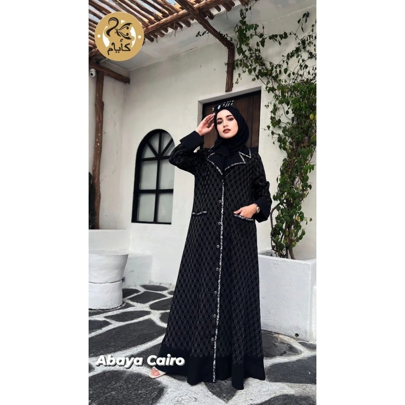 Abaya Cairo by Kak' Yam Collection Real Pict Original Abaya Hitam Mocca jet black Cholatta Green Hij
