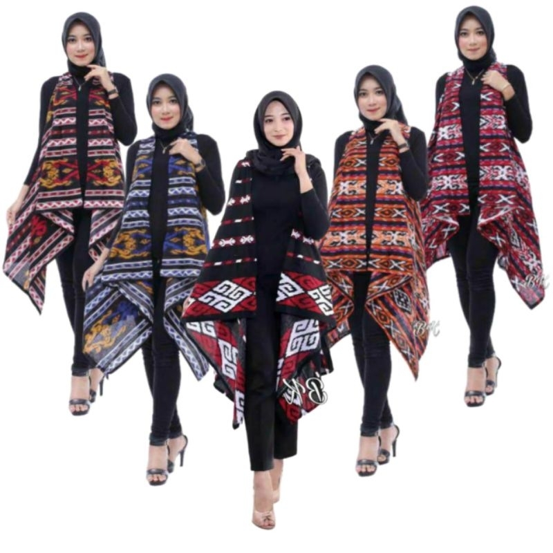 OUTERWEAR BLAZER OUTER LONG VEST LONGVEST BOLERO PANJANG BATIK MOTIF SONGKET TENUN TROSO KATUN SABLO