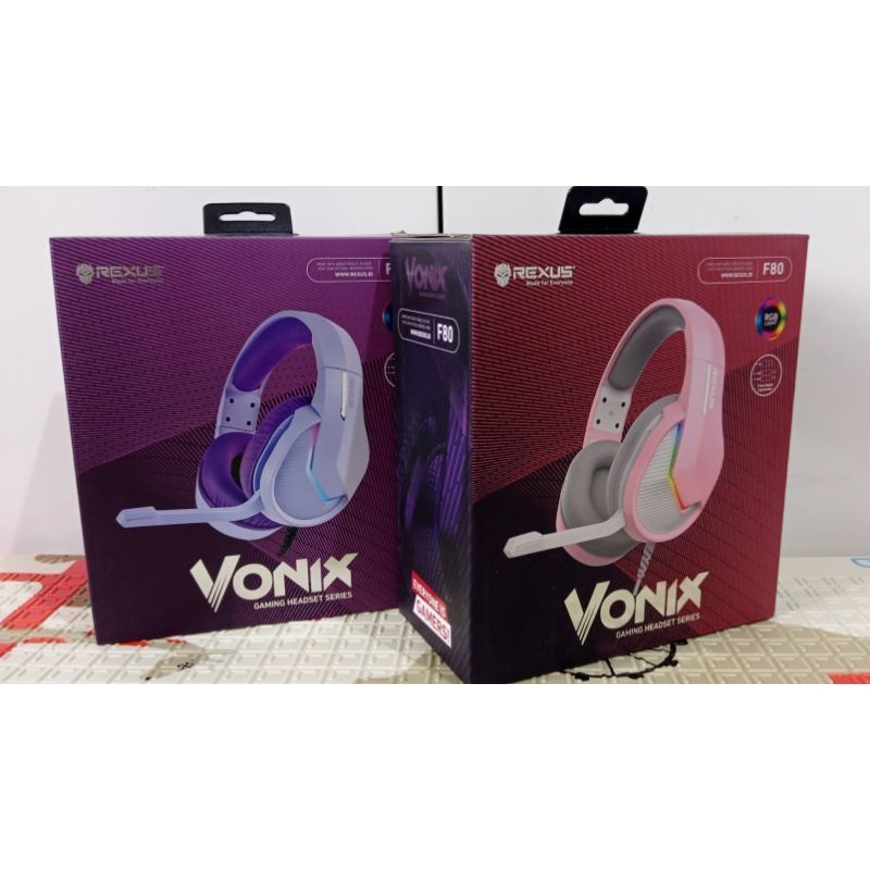 REXUS HEADPHONE VONIX GAMING F80 RGB ORIGINAL