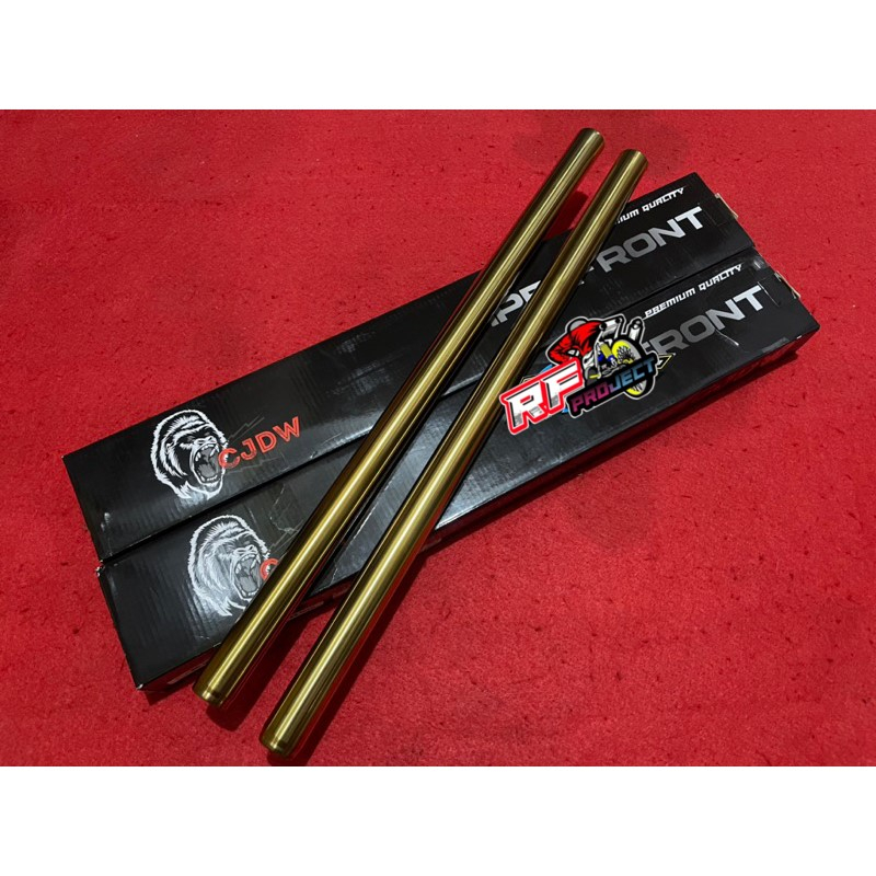 as shock as shockbreaker depan CJDW rxking 30mm gold +tutup pnp rxking as sok depan rx king gold cjd