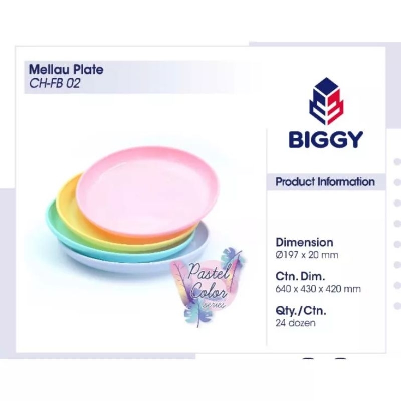 Piring plastik / piring biggi / piring makan plastik food grade