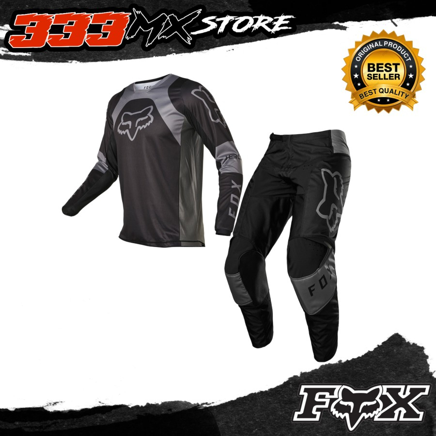 FOX 180 Lux Jerset Black Black Motocross Jersey FOX 180 Lux Original