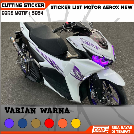 STICKER CUTTING MOTOR AEROX STRIPING SPORTY AEROX