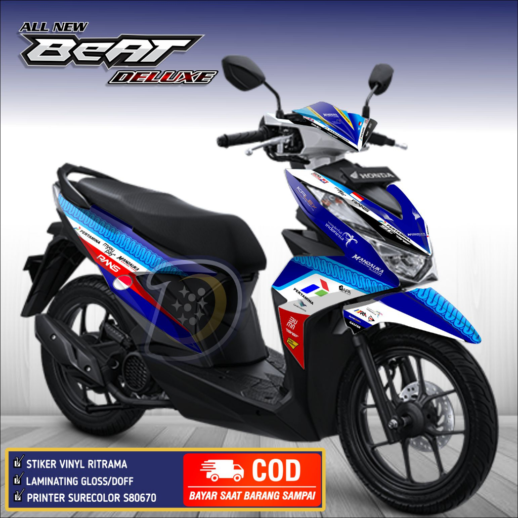 Decal Motor Beat Deluxe Striping Beat New 2020 2023 Stiker Honda Beat New Mandalika