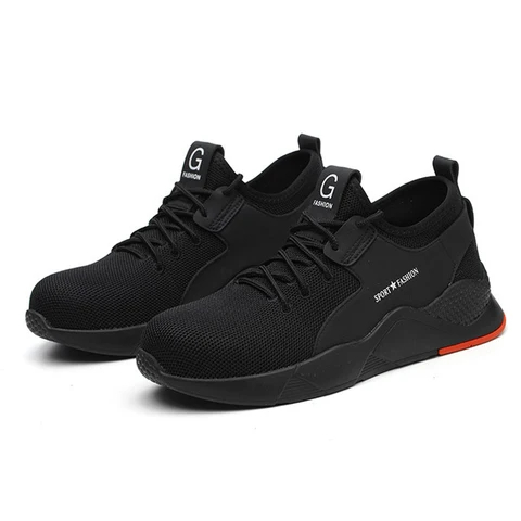 Sepatu Safety Sneakers Pria Sport Shoes Hitam 1002