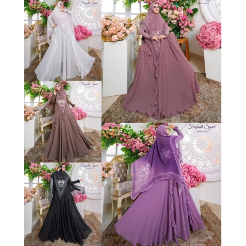 Aghasya Series Brand Farfadh Syari By Rayhanco Original Gamis Syar'i Ceruty Babydoll Import Mix Jers