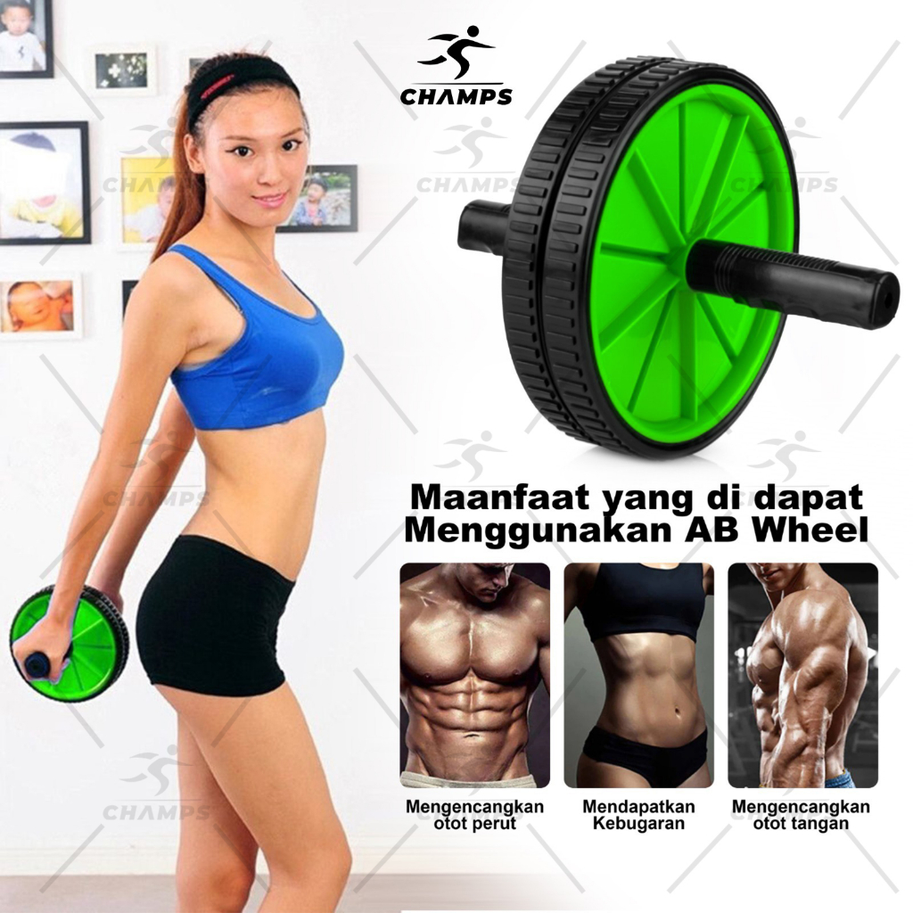 CHAMPS AB WHEEL - Ab roller double wheel / Alat sit up CH-AW2