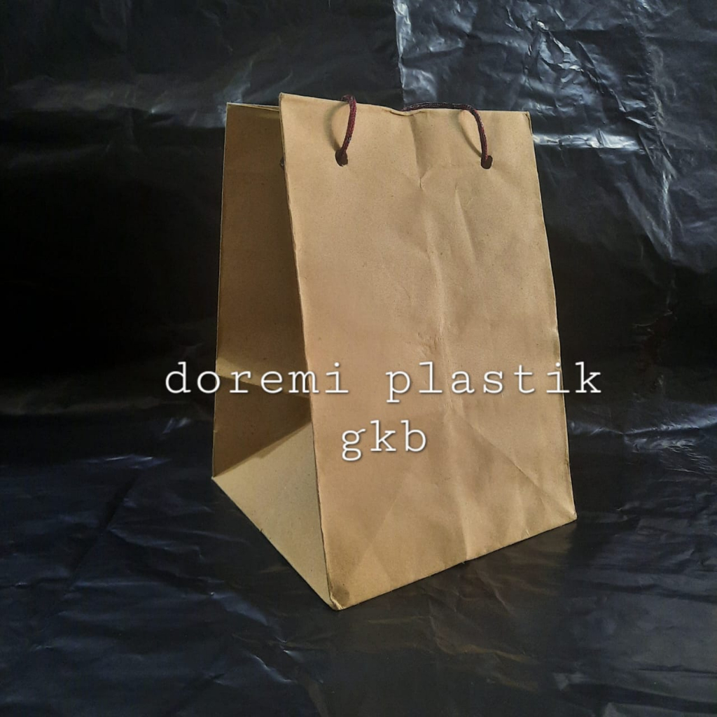 

paper bag 14x14x20 (PxLxT) coklat polos / Paper Bag Kraft