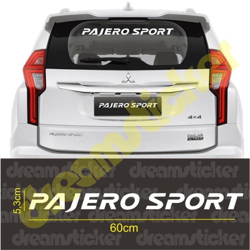 Cutting Sticker Kaca Belakang Mobil All New Pajero Sport Stiker