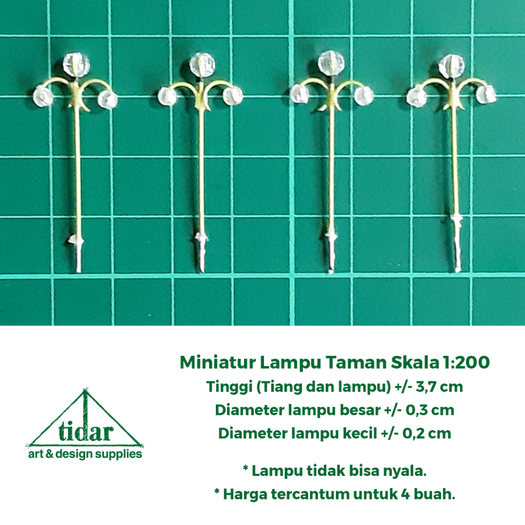 

[MR] HR - Miniatur Lampu Taman 3 Mata Skala 1:200 - Maket Lampu Hias
