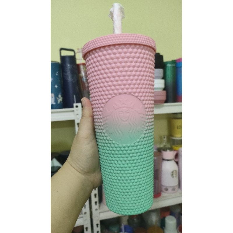 Tumbler Starbucks Studded Pink Hijau