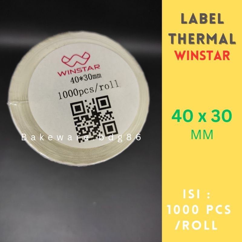 

LABEL THERMAL MIXUE 40 X 30 MM ISI 1000 PCS KERTAS THERMAL RESI