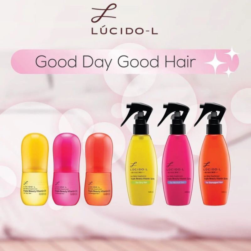 LUCIDO-L Hair Treatment Vitamin Spray & Oil | Vitamin Rambut
