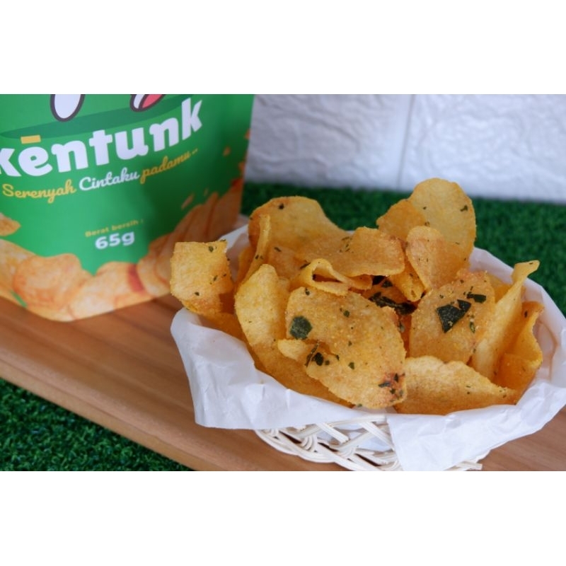 

KENTUNK SALTED EGG 65g CEMILAN SNACK KERIPIK KENTANG SERUT POTATO CHIPS KRIPIK