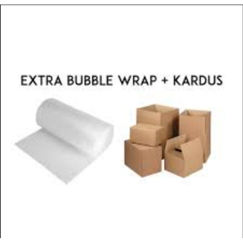 

extra kardus dan bubble wrap